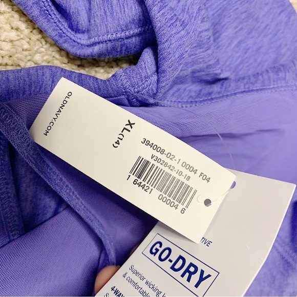 NWT Old Navy Active Criss-Cross Mesh Back Long Sleeve Top Very Periwinkle Sz XL - Picture 5 of 6